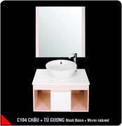 Wash Basin + Cabinet + Mirror