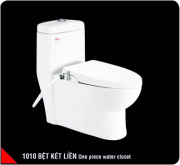 One piece toilet seat with smart mechanical cover